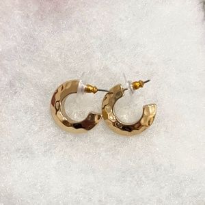 LOFT Hammered Hoop Earrings